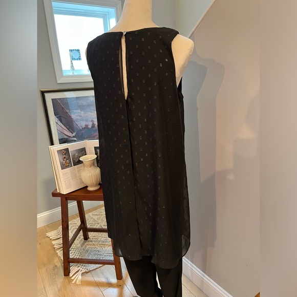 EMMA & MICHELE Jumpsuit Dress Tulip Bodice Sheer Overlay One Piece - Picture 5 of 11